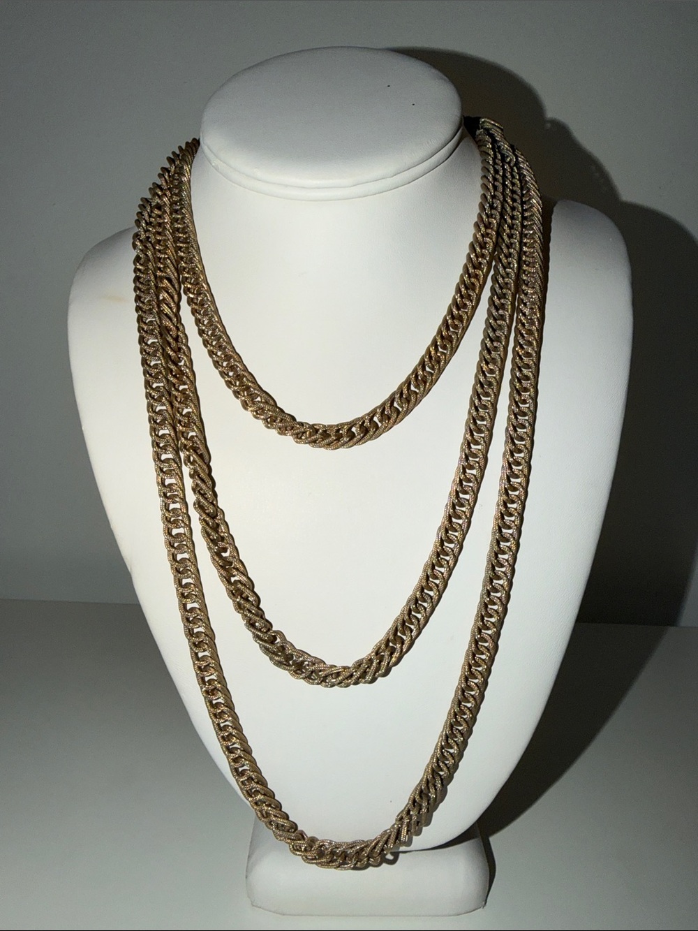 Vintage Signed Accessocraft NYC Gold-Tone Muted X-Large Link Chain
